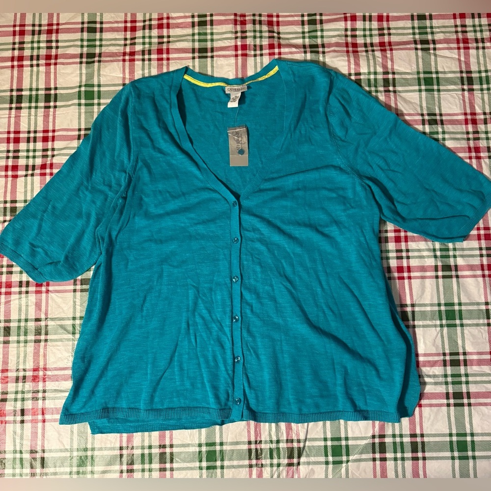Catherine’s Women’s Plus Size Sweater turquoise Size 3X 26/28W NWT